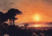 Ivan Aivazovsky Sunset over the Golden Horn Spain oil painting artist